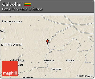 Shaded Relief 3D Map of Galvokai