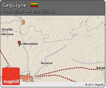 Shaded Relief 3D Map of Gegužynė