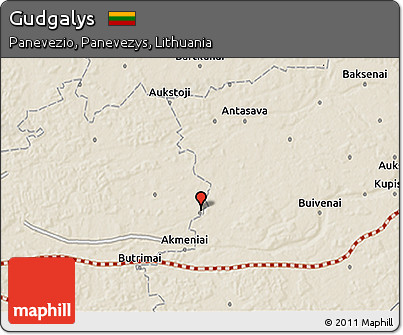 Shaded Relief 3D Map of Gudgalys