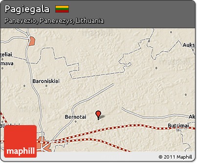 Shaded Relief 3D Map of Pagiegala