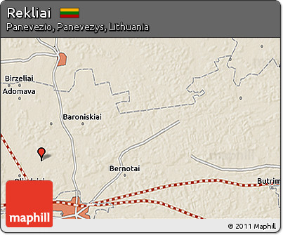 Shaded Relief 3D Map of Rekliai