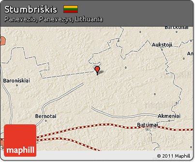 Shaded Relief 3D Map of Stumbriškis