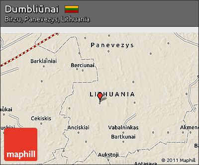 Shaded Relief 3D Map of Dumbliūnai