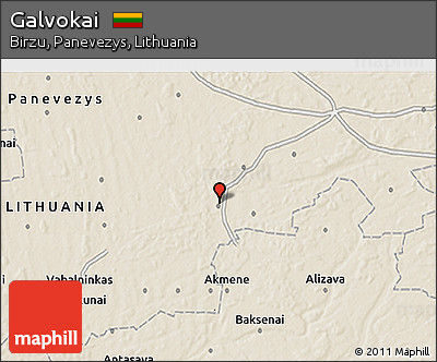 Shaded Relief 3D Map of Galvokai