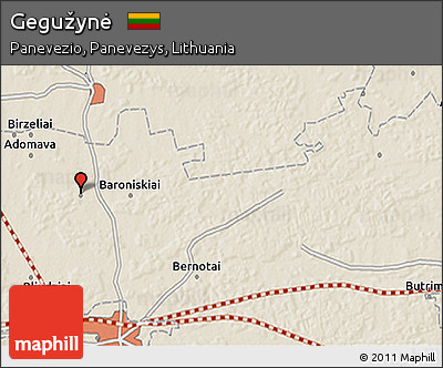 Shaded Relief 3D Map of Gegužynė