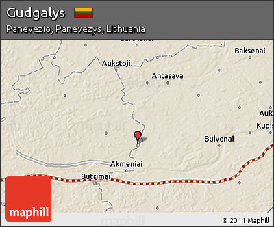 Shaded Relief 3D Map of Gudgalys