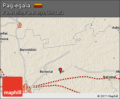 Shaded Relief 3D Map of Pagiegala