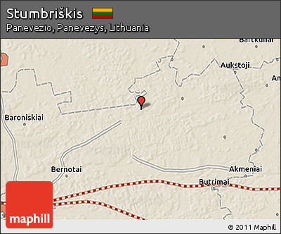Shaded Relief 3D Map of Stumbriškis