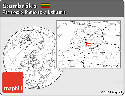 Blank Location Map of Stumbriškis