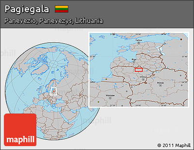 Gray Location Map of Pagiegala
