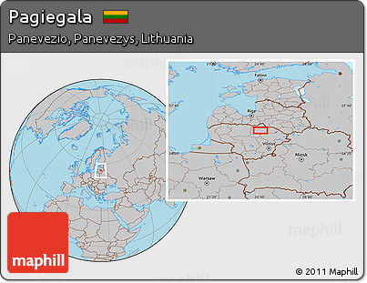 Gray Location Map of Pagiegala