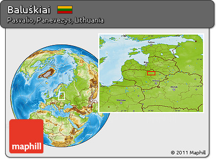 Physical Location Map of Baluškiai
