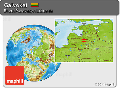 Physical Location Map of Galvokai