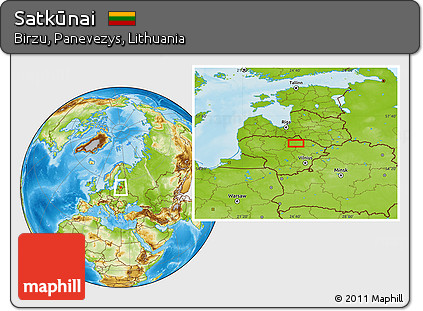 Physical Location Map of Satkūnai