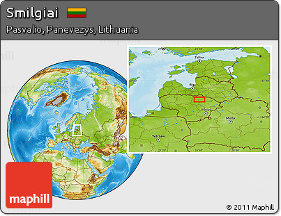 Physical Location Map of Smilgiai