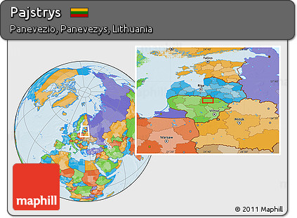 Political Location Map of Pajstrys