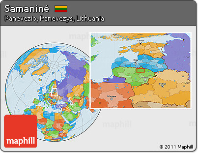 Political Location Map of Samaninė