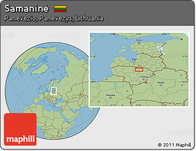 Savanna Style Location Map of Samaninė