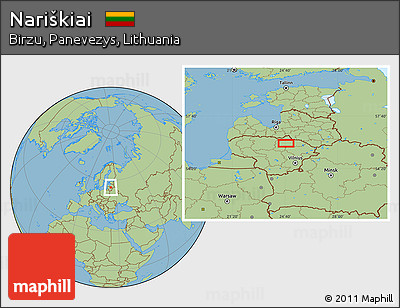 Savanna Style Location Map of Nariškiai