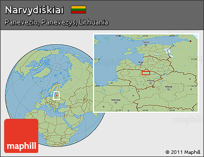Savanna Style Location Map of Narvydiškiai