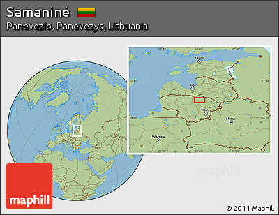 Savanna Style Location Map of Samaninė