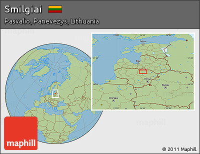Savanna Style Location Map of Smilgiai