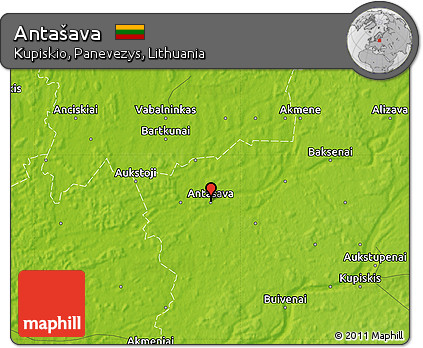 Physical Map of Antašava
