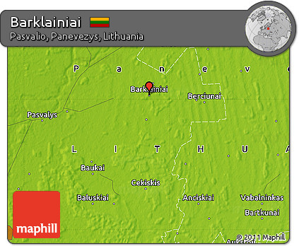 Physical Map of Barklainiai
