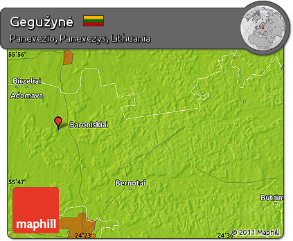 Physical Map of Gegužynė