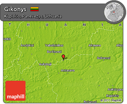 Physical Map of Gikonys