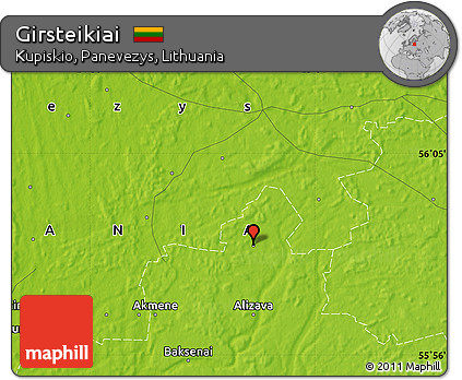 Physical Map of Girsteikiai