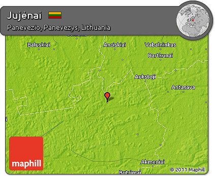 Physical Map of Jujėnai