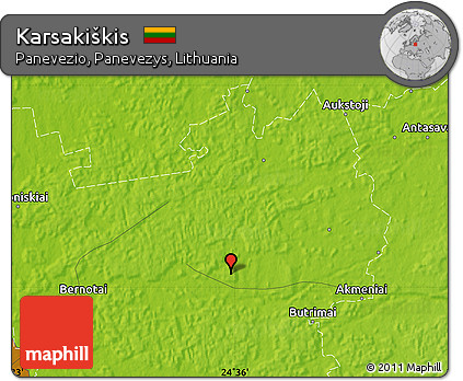 Physical Map of Karsakiškis
