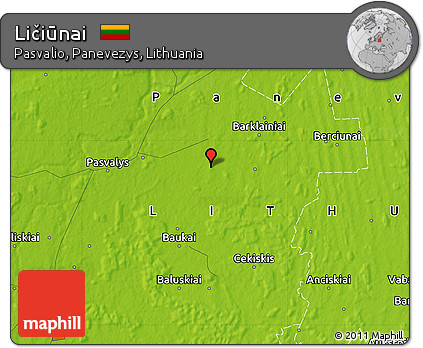 Physical Map of Ličiūnai