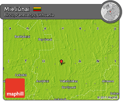 Physical Map of Mieliūnai