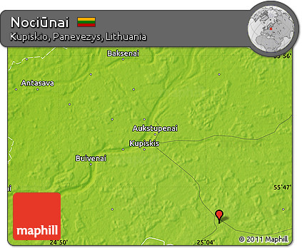 Physical Map of Nociūnai