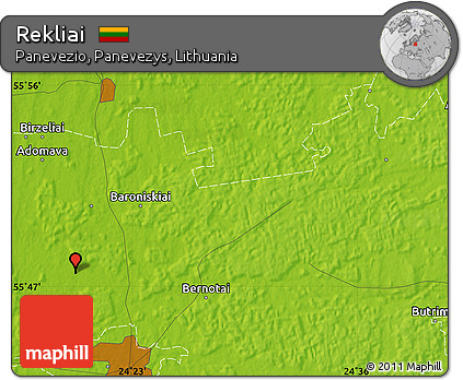 Physical Map of Rekliai