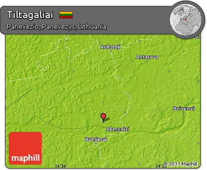 Physical Map of Tiltagaliai