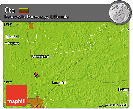 Physical Map of Ūta