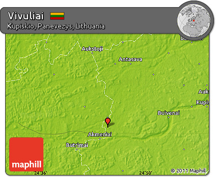 Physical Map of Vivuliai