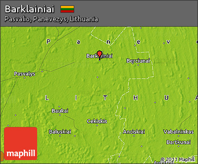 Physical Map of Barklainiai