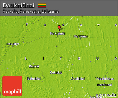 Physical Map of Daukniūnai