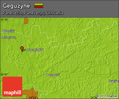Physical Map of Gegužynė