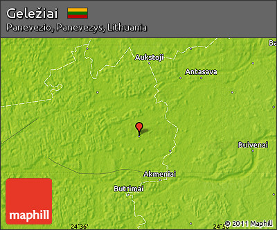 Physical Map of Geležiai