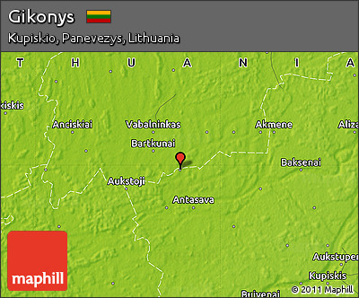 Physical Map of Gikonys