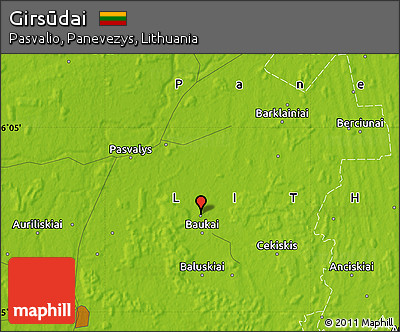 Physical Map of Girsūdai
