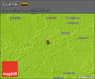 Physical Map of Jujėnai
