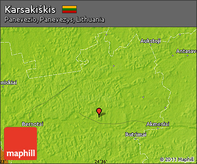 Physical Map of Karsakiškis