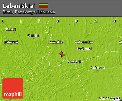 Physical Map of Lebeniškiai