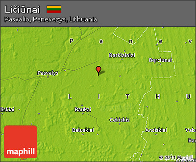 Physical Map of Ličiūnai
